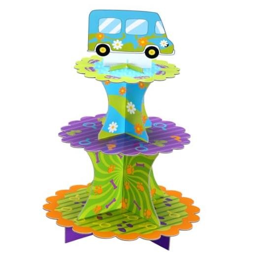 Car Cartoon Themed Dog Birthday Party Decoration 3 Tier Cardboard Cupcake