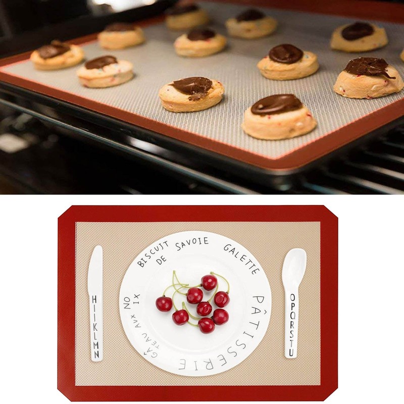 2x Premium Silicone Baking Mat Half Sheet Nonstick Pastry Mat Oven Safe 480°F gallery