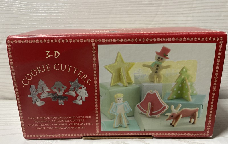 Nordicware Christmas Cookie Cutters 3-D Stand-Up Holiday Snowman Reindeer