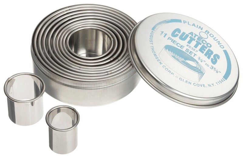 Stainless Steel Round Cake Decorating Cutters 11 Piece Graduated Set