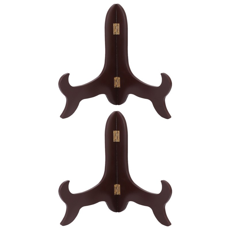 2pcs Cookbook Stand for Kitchen Counter: Foldable Recipe Holder - 9 Inch Wood gallery