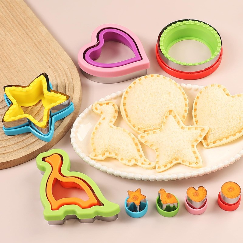 4 Pack Sandwich Cutters Cookie Cutters Sandwich Maker Bread Maker Lunchbox 4 ... gallery