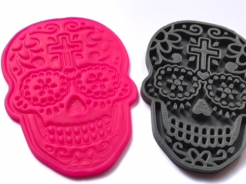 Day of the Dead Día de Muertos Sugar Skull Cookie Cutter Stamp Fondant Embosser