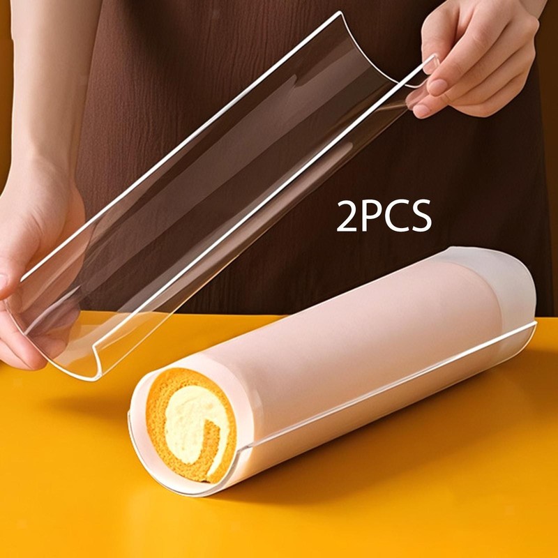 2 Pieces Swiss Roll Shaping Tool Dessert Making Easy Setting Kitchen Gadget for gallery