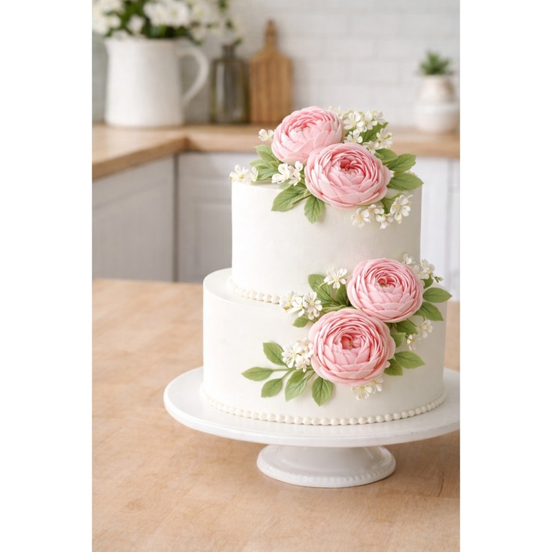 FMM Easiest Peony Ever Cutter Set w Leaf Cutter Sugarcraft Fondant Flower Tool gallery