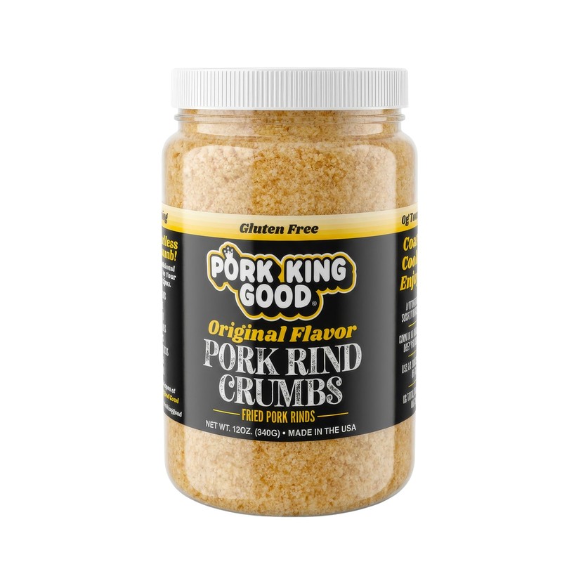 Pork King Good Low Carb Keto Diet Rind Breadcrumbs! 12 Ounce (Pack of 1)