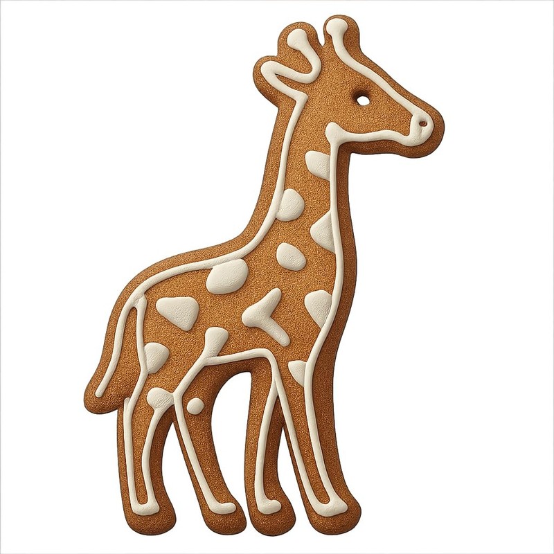 Profile Giraffe Cookie Cutter & Stamp – 2.1×4 Fun Kitchen Baking