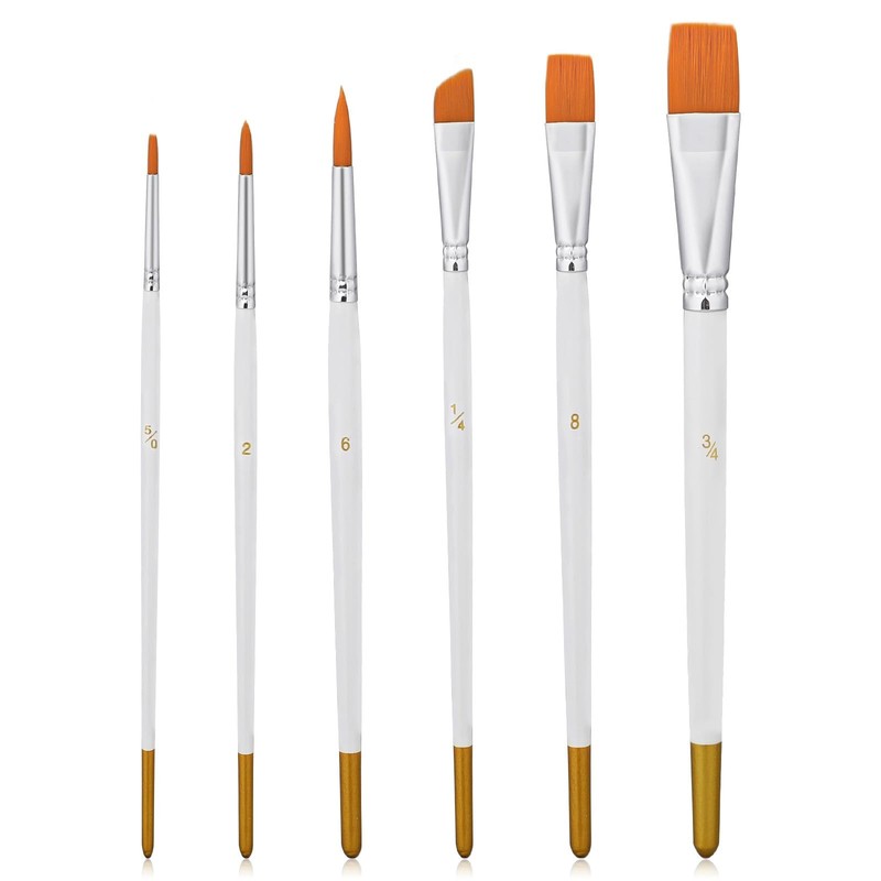 6 PCS Food Safe Paint Brushes Cake Painting Brushes Set, Food Baking Painting...
