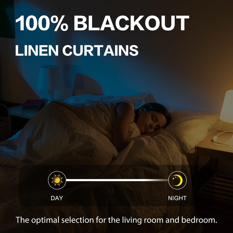 KEQIAOSUOCAI Extra Long Blackout Curtains 132 Inches Long 11 ft for High Ceil... gallery