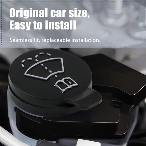 Washer Fluid Cap, Windshield Wiper Washer Fluid Reservoir Tank 13227300 Black gallery