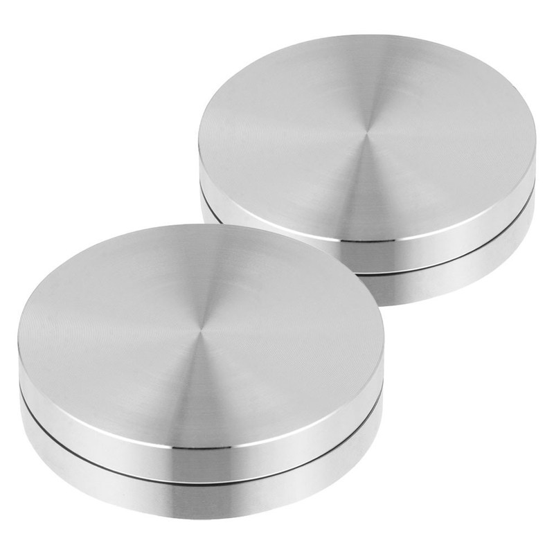 2 Pcs Aluminum Alloy Turntable Rotating Dessert Display Stand Baking Cake gallery
