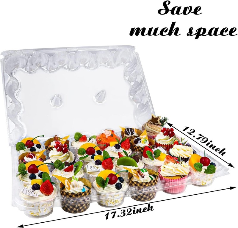 24 Counts x 10 Sets Cupcake Containers Cupcake Boxes Plastic Cupcakes Carrier... gallery