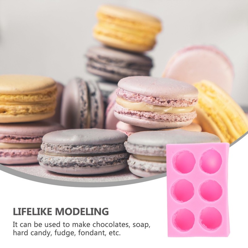 Non Stick Silicone Fondant Mold Rosy Color for Macarons Chocolate and Soap gallery