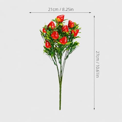 pcs Artificial Strawberry Branch, Simulated Strawberry Bouquet, Realistic 5 gallery