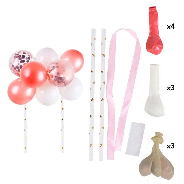 Mini Confetti Balloon Cake Topper Party Arch Garland Birthday Decor ROSE GOLD