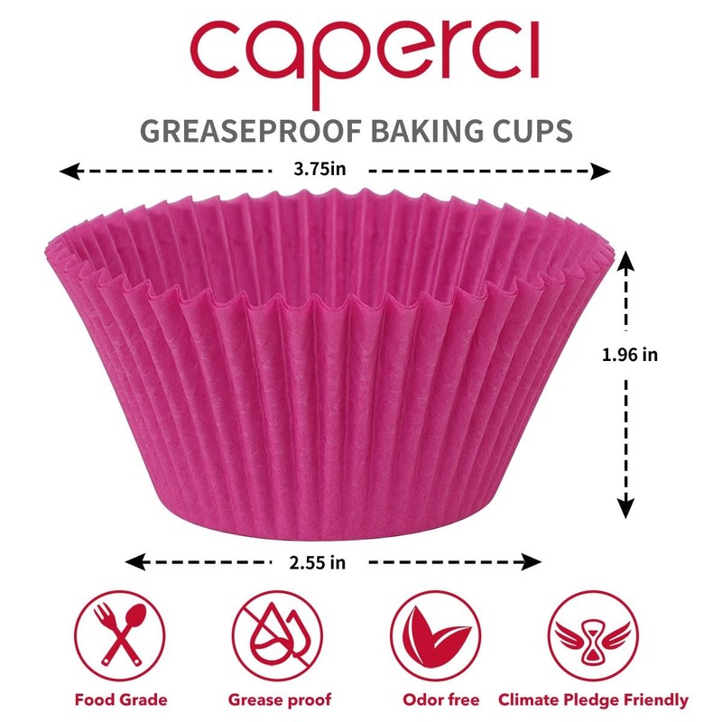 Caperci Bright Rainbow Jumbo Cupcake Liners Extra Large Muffin Baking Cups 30... gallery