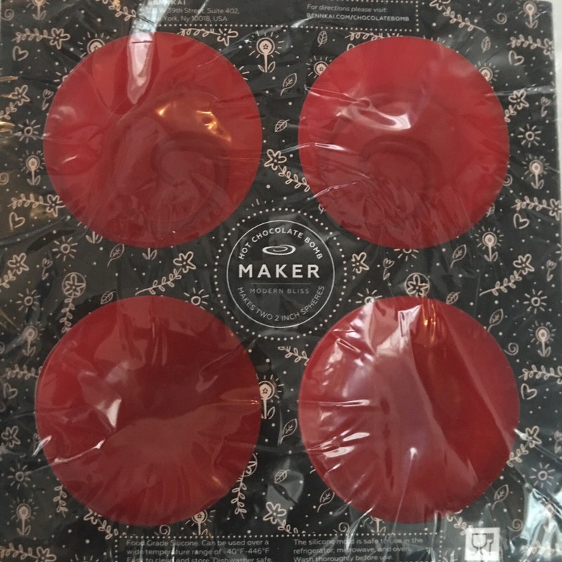 Bennkai Hot Chocolate Swirl Bomb Maker Red Silicone Mold FabFitFun gallery