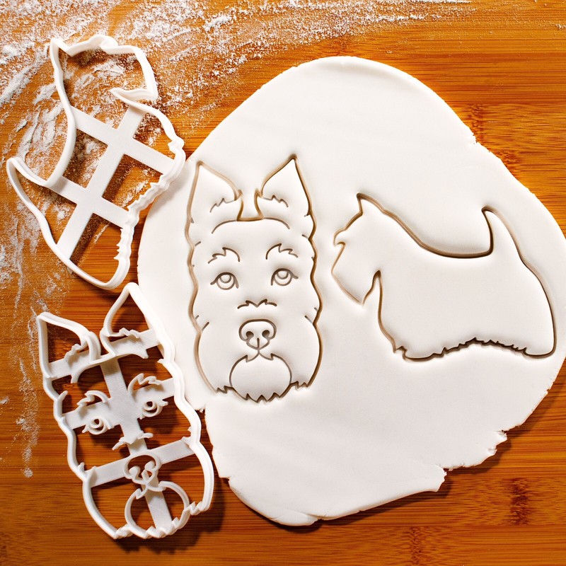 Set of 2 Scottish Terrier Cookie Cutters – Bake cute Scottie birthday dog treats