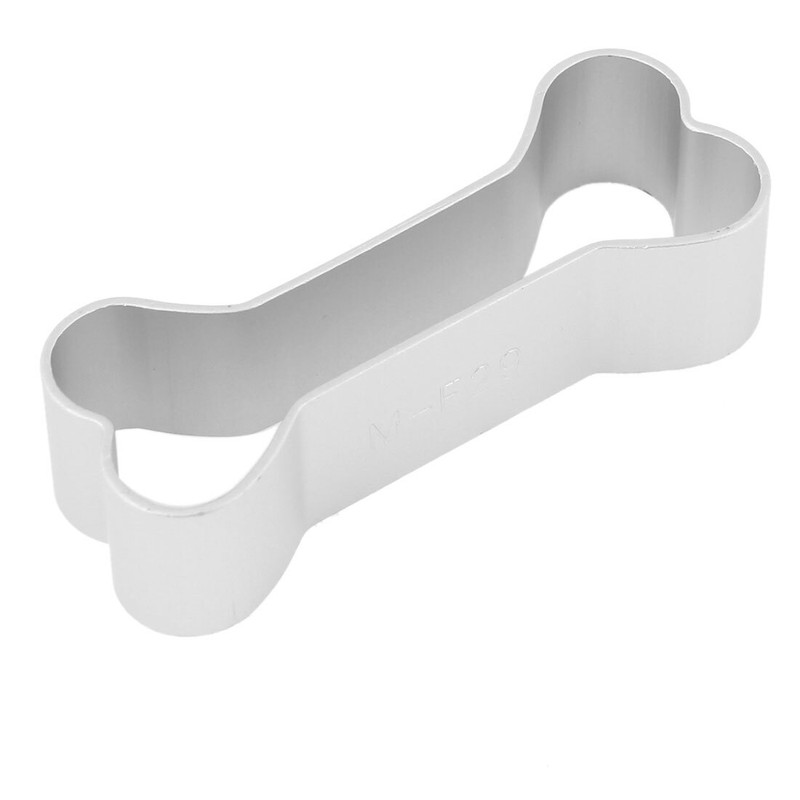 House DIY Cookie Biscuit Toast Bone Shape Silver Tone Metal Cutter Mold