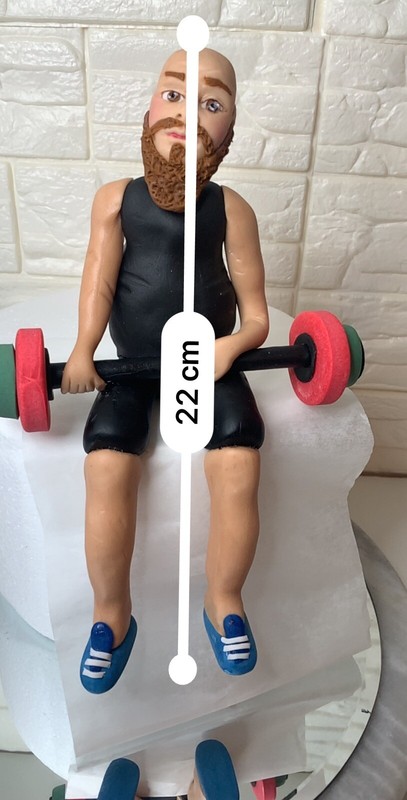 ESIBLE MALE GYM STRONG MAN WEIGHT LIFTER CAKE DECORATION CAKE TOPPER gallery
