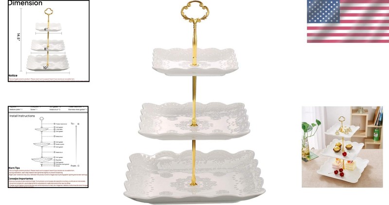 Cake Stand Tiered Dessert Tray Cupcake Stand Wedding Party serving tray gallery