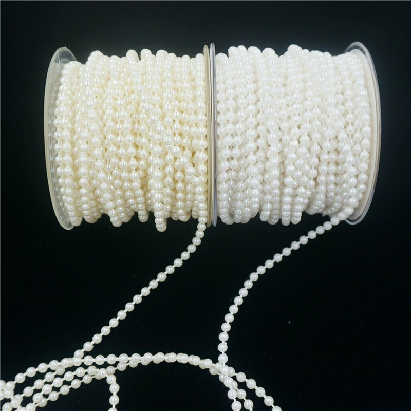 1M Pearl beads On String -White & Ivory Cake Wedding Sewing Arts and Crafts
