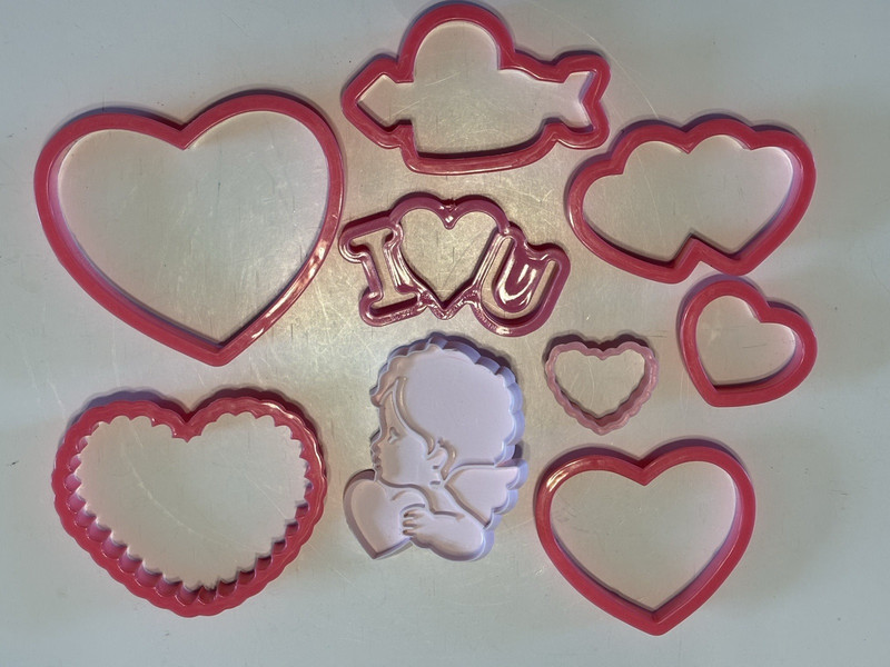 9 Valentine's Day Cookie Plastic Cutters - 9 Designs & Sizes gallery