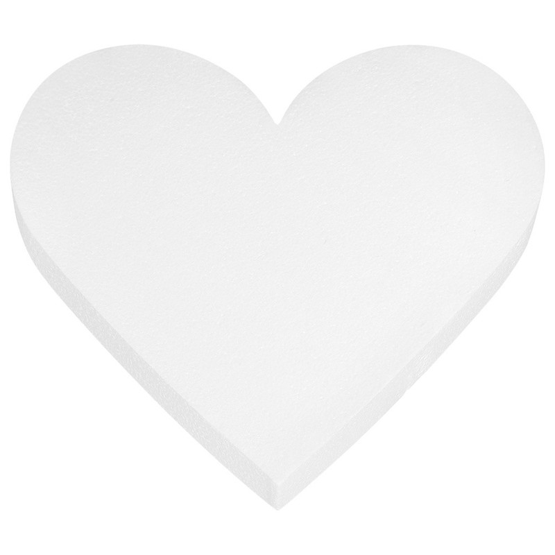 Heart Shaped Cake Dummy: Polystyrene Foam Fake Cake Model for Decorating
