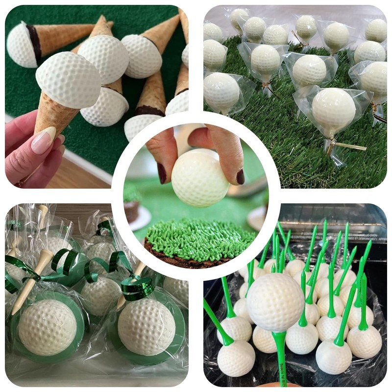 2 Pack Golf Ball Mold, Silicone Golf Ball Cake Pop Mold, 20-Cavity 3D Sphere ... gallery