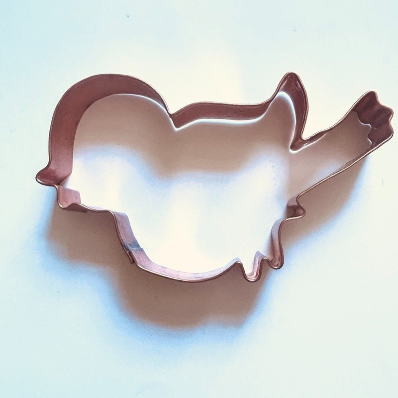 Large Copper Cookie Cutter Birdie Bird Songbird 6 x 5 x 1 in Spring Easter Baby gallery