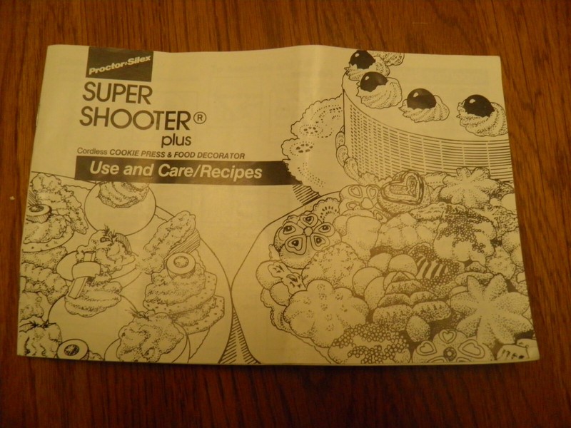 cordless Proctor Silex Super Shooter Plus Part: Instructions & Recipe Book