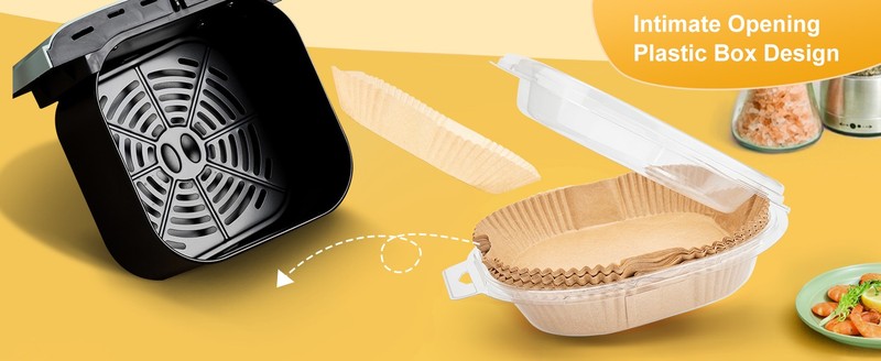 Air Fryer Paper Liners, 50 PCS Air Fryer Liners Disposable, 8" Square gallery