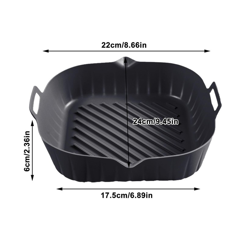 Air Fryer Silicone Pot Air Fryer Basket Linings Non-Stick Safe Oven Baking Tray gallery