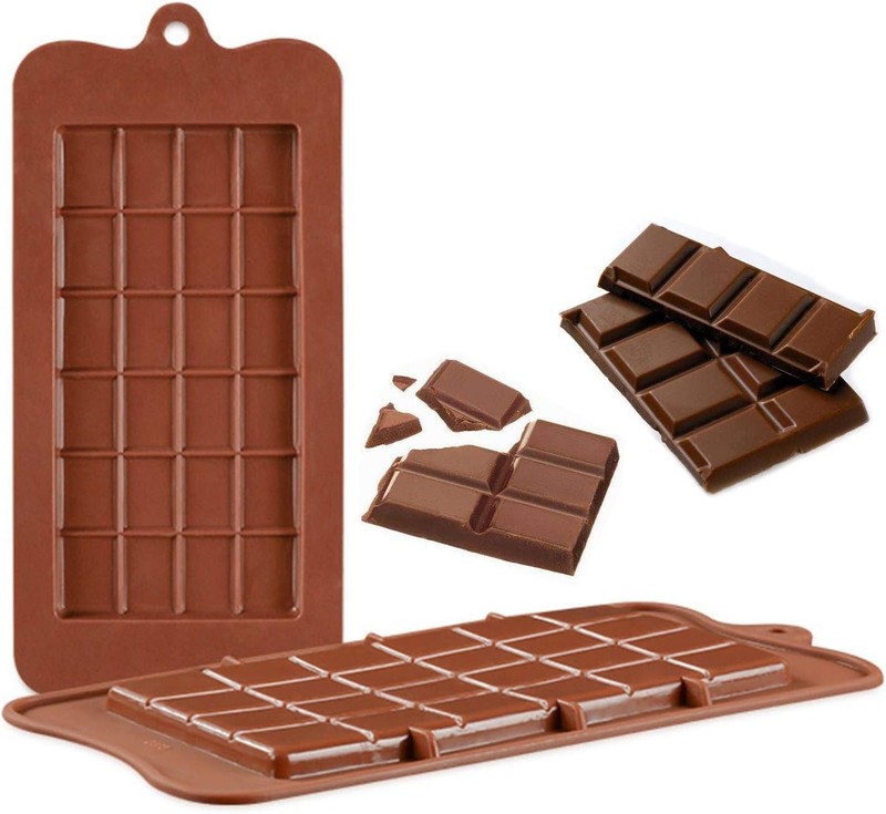 3 Pack Silicone Break-Apart Chocolate Mold Non-Stick Energy Bar Mould gallery