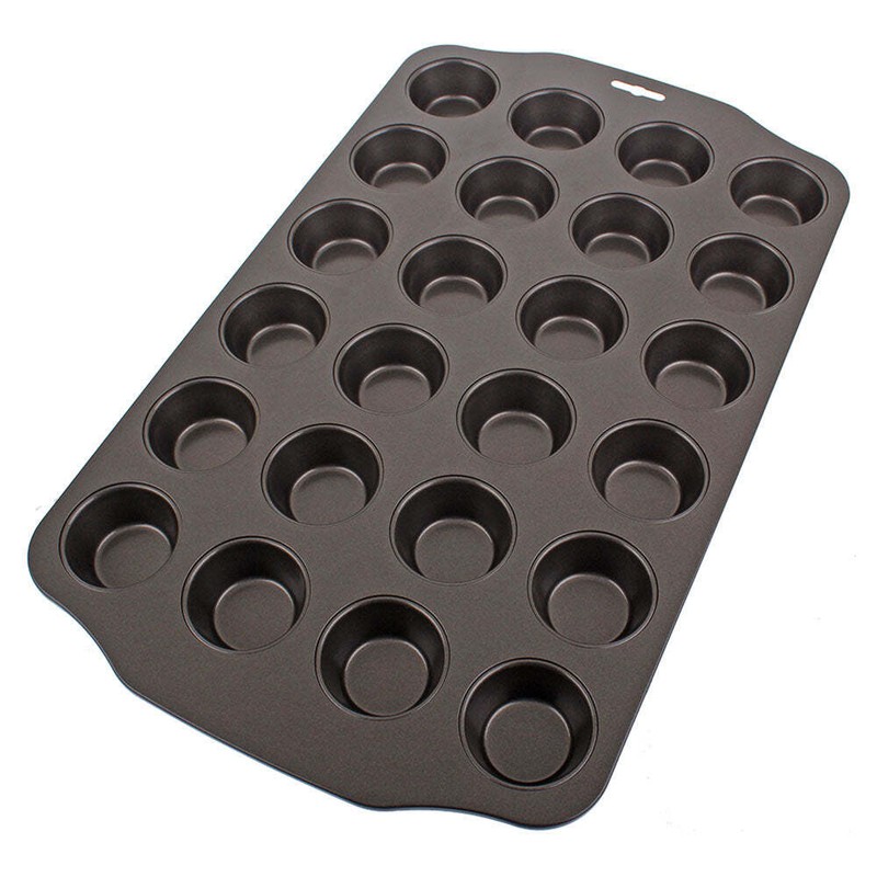 Daily Bake Professional Non Stick Stainless 24 Cup Mini Muffin Pan Oven Safe