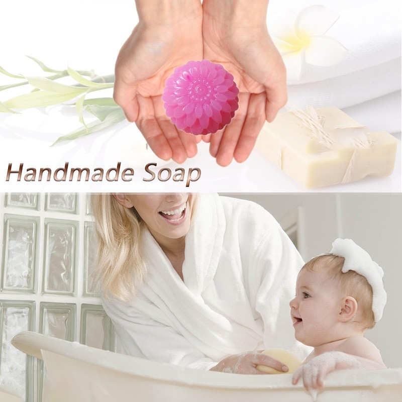 3 Pack Silicone Soap Molds,Flowers Mold for 3pcs-Flowers Molds gallery