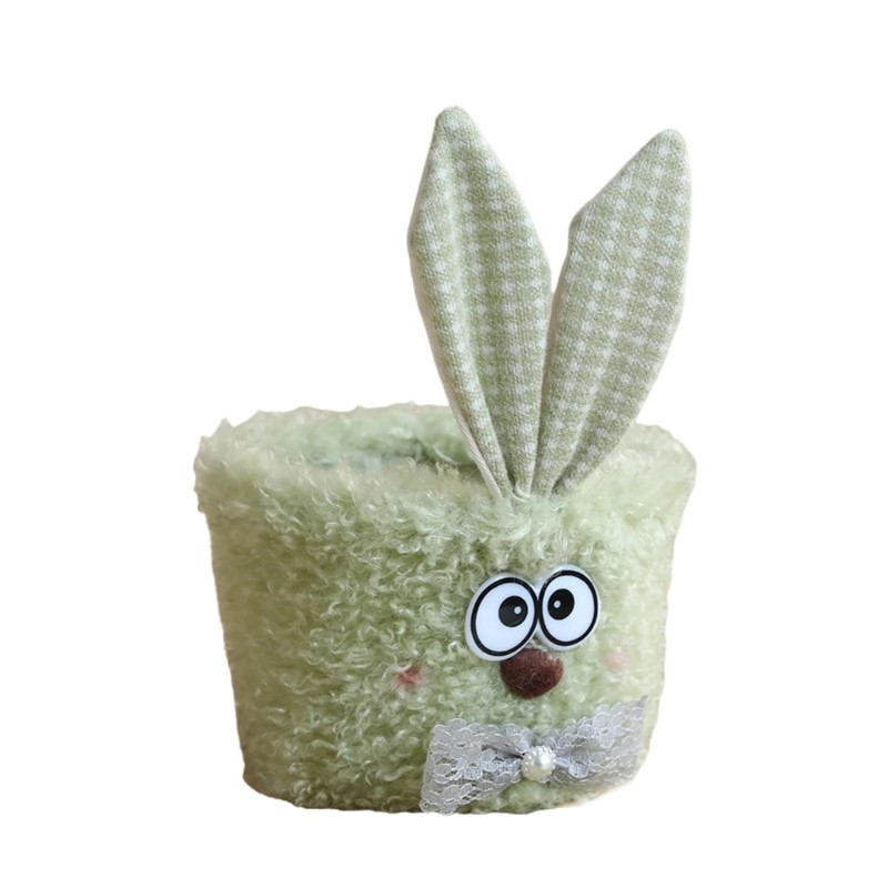 Easters Basket Easters Eggs Hunting Basket Bunnies Easters Bucket with Plush Ear gallery