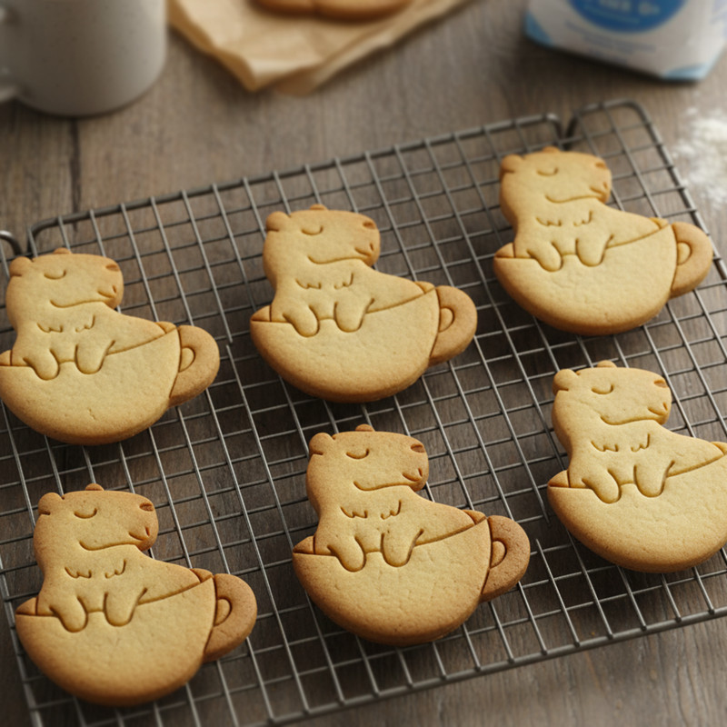 Cappyccino Cookie Cutter - cavy capybara cafe animal baby shower birthday coffee gallery
