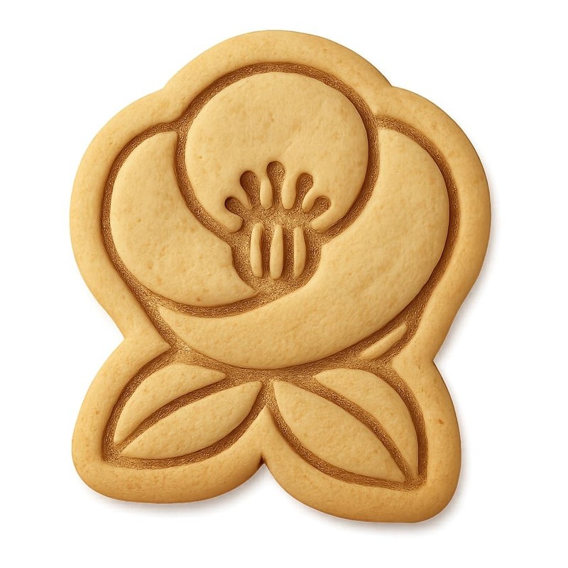 Single Petal Camellia Cookie Cutter & Stamp, Fondant & Clay – 4×3.8