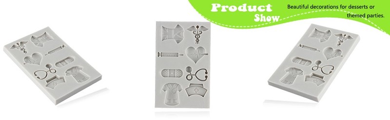 Nurse Graduation Themed Fondant Molds Silicone Doctor Nurse Grad Hat Medical gallery