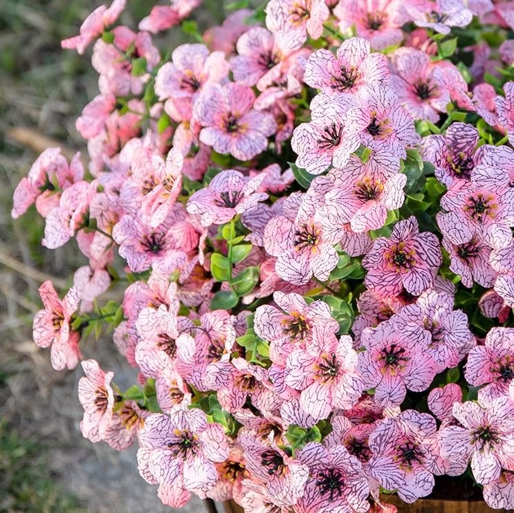 Artificial Flowers for Outdoor Indoor Garden Home Decoration, Faux Flower Pink gallery