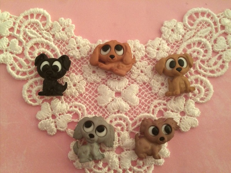 Cute puppies dogs silicone mold fondant cake decorating cupcakes food soap FDA gallery