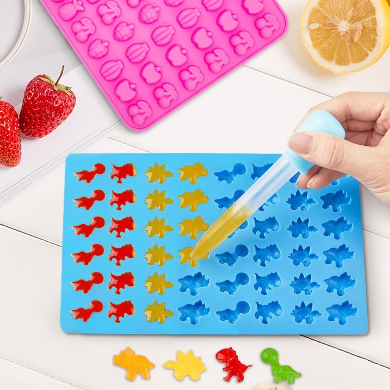 Gummy Candy Molds - Silicone Mini Gummy Bear/Dinosaur/Fruit Snack Molds with ... gallery