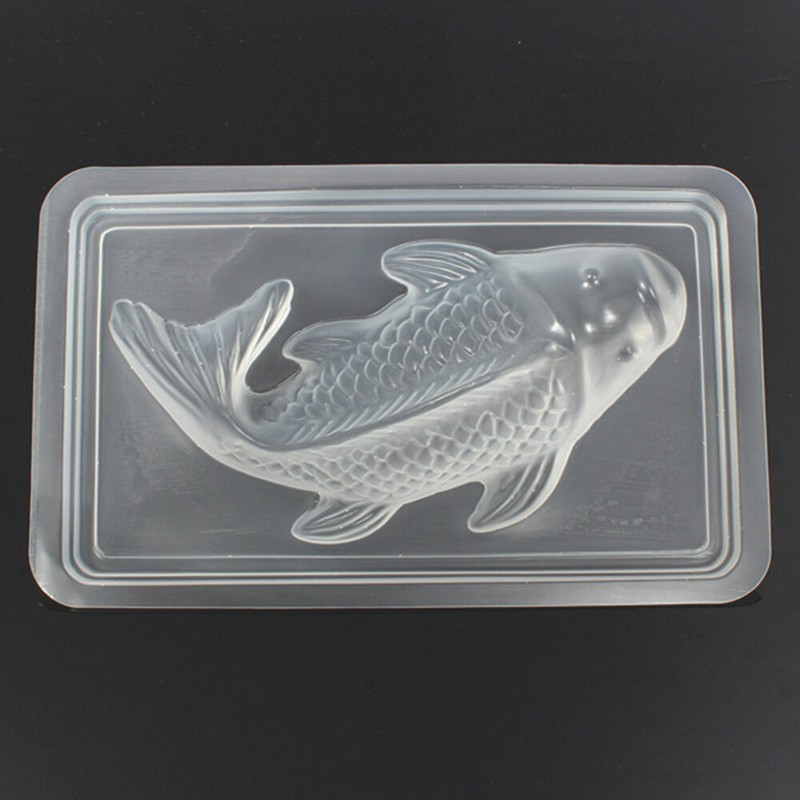 New 3D Koi Fish Plastic Cake Chocolate Mould Jelly Handmade Sugarcraft Mold DIY gallery