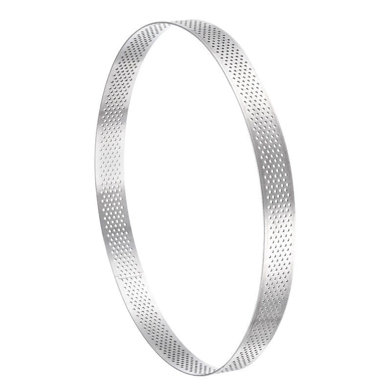 Stainless Steel Circular Cake Rings 7.8″ Perforated Cake Mousse Ring Baking Mold
