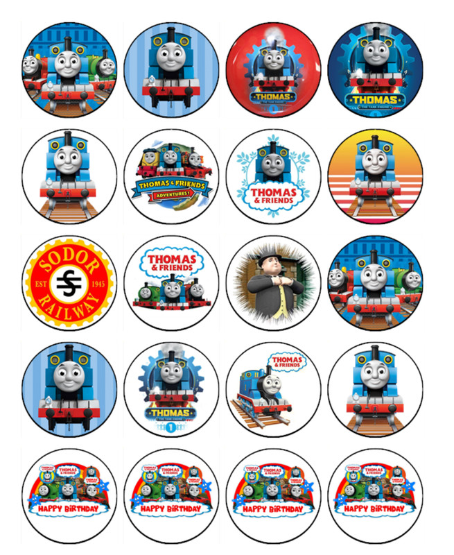 Thomas The Tank Engine Edible Wafer Cake & Cupcake Toppers - Birthday Decoration gallery