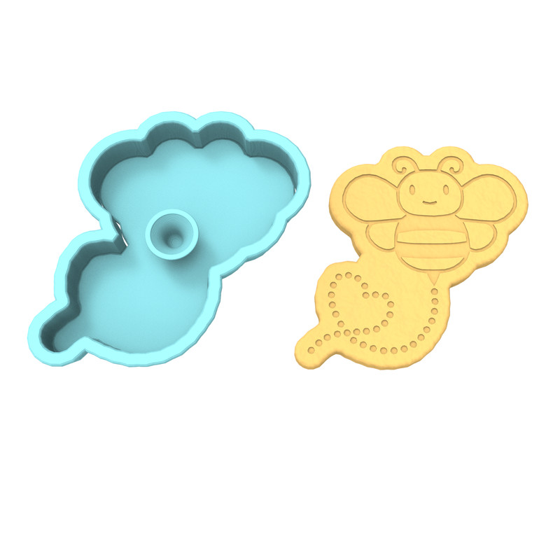 Bee Cookie Cutter & Stamp | Bug Insect Bumblebee Bees Beehive Honey Hive #3 gallery