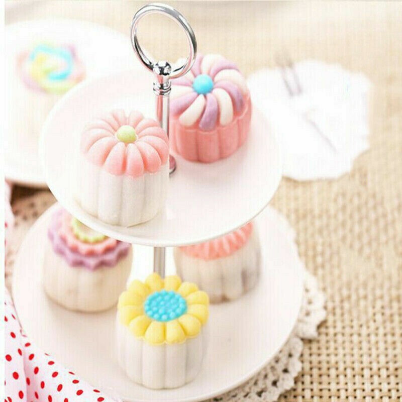 Mould Rose Flower 3D Silicone Decor Moon Cake 6 Style Round Mooncake Mold gallery