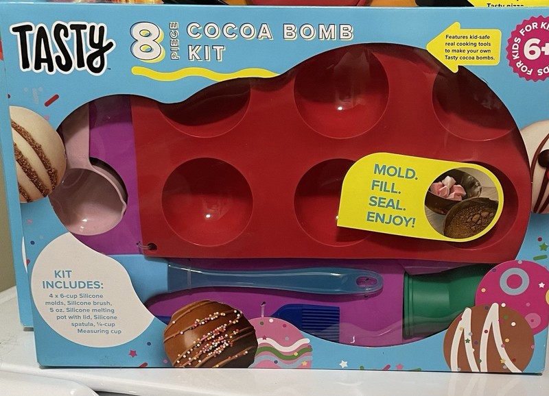 Tasty Cocoa Bomb Kit 8 Piece Includes Kid-Safe Real Tools and Silicone Baking