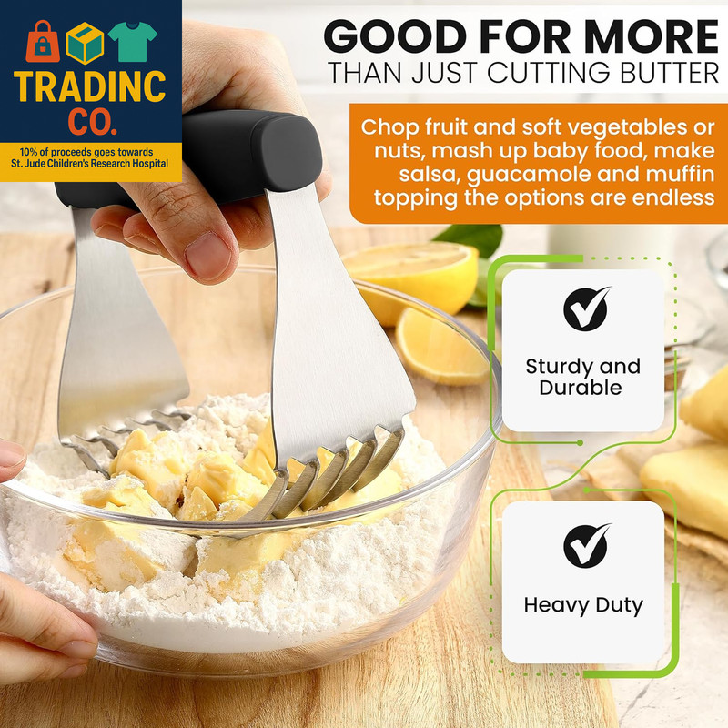 Dough Blender for Baking, Heavy Duty Dough Cutter Tool, Stainless Steel Pastry C gallery